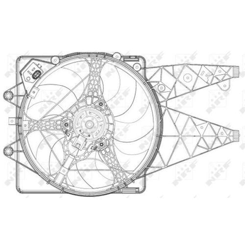 NRF Lüfter, Motorkühlung 47203 für Fiat ABARTH