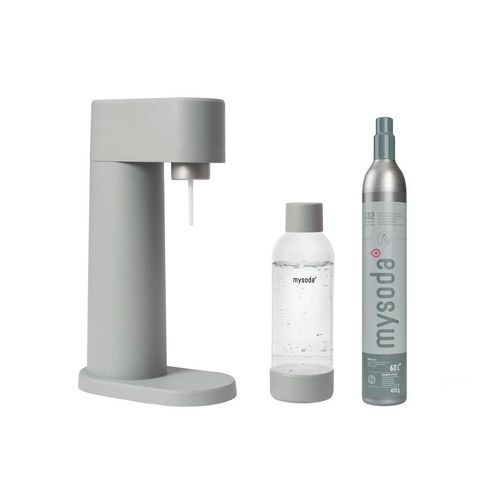 mysoda Wassersprudler , Salbeigrün , Naturmaterialien , 13x41x24.5 cm , Geschirr, Kannen & Karaffen, Wasserkaraffen & Krüge