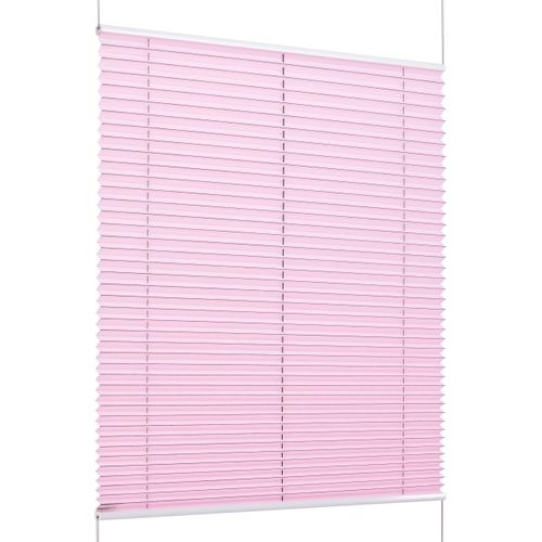 Plissee K-HOME "Klemmfix FLORIDA Stripe mit patentiertem Design", rose, weiß, weiß, B:95cm H:130cm, Obermaterial: 100% Polyester, Plissees, patentiertes Design