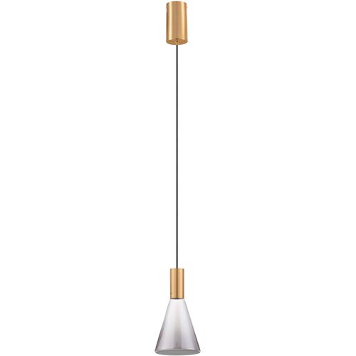 NOVA LUCE Pendelleuchte "VOI", gold, 1, Ø 16cm H: 150cm, 1 Stk., Leuchten, Pendelleuchte