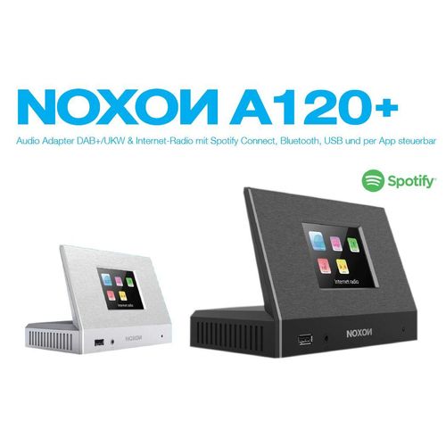 NOXON A120+, Internet, Analog & Digital, AM, DAB, DAB+, 87,5 - 108 MHz, 3,174 - 230 MHz, AAC, AAC+, FLAC, MP3, WAV, WMA