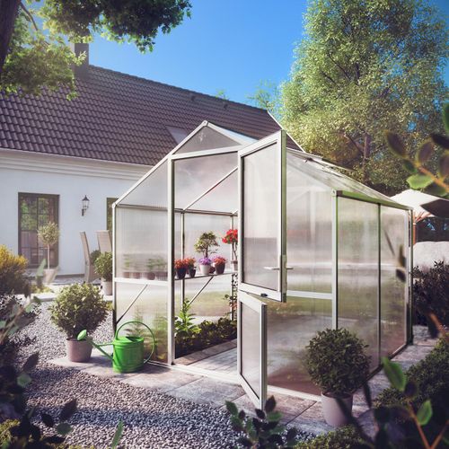 KGT Gewächshaus "Rose II" pressblank 5,1 m² 10 mm HKP