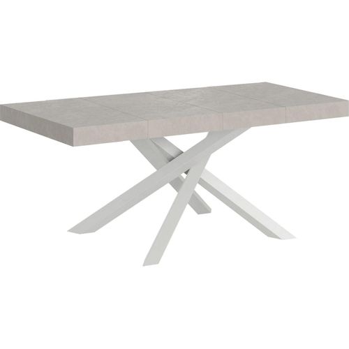 Ausziehbarer Tisch 90x120/380 cm Volantis Premium Kaschmirweißer Rahmen
