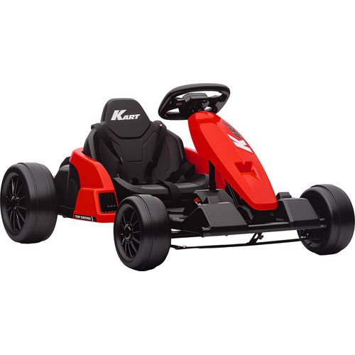 AIYAPLAY Kinder Elektro Gokart 24 V 6-18km/h Drift Kart mit Driftmodus Rot