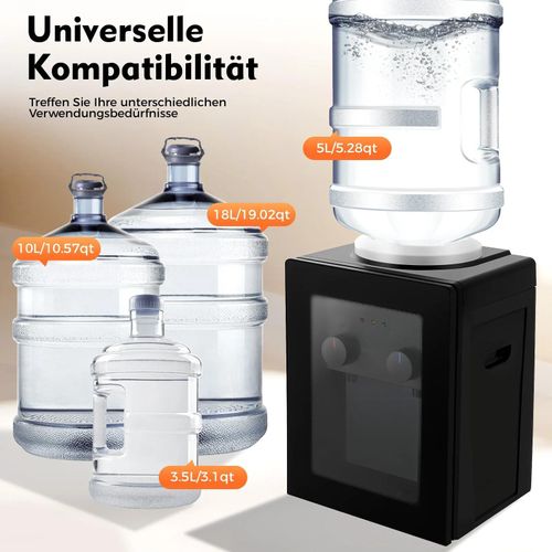 Tisch-Wasserspender - Heiß/Kalt - Heizen 550 W - Kühlen 75 W - Warmwasser 85–95 °C - Heizzeit 10 Min - Kühlzeit 60 Min - Größe 270×235×370 mm