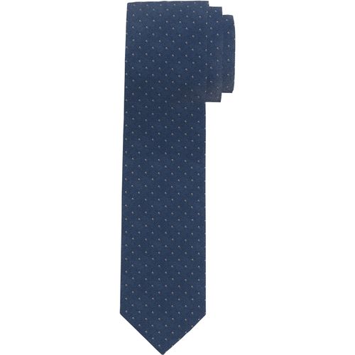 Krawatte OLYMP "Seidenkrawatte", Herren, blau, Seide, Minimalmuster, Krawatten