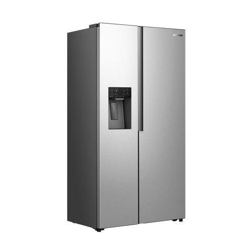 GORENJE Side-by-Side "NRS917C61", Energieeffizienz: C (A-G), inox, B:91,1cm H:178,6cm T:61,5cm, Kühlschränke, mit Wasser-/Eisspender, kein Festwasseranschluss dank Tank