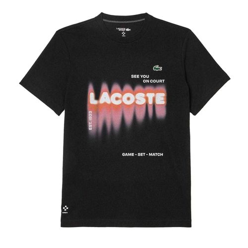 Lacoste Heren-T-shirt met Daniil Medvedev-logo (Zwart)