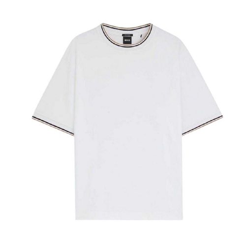 Boss Effen geweven T-shirt voor heren (Wit)