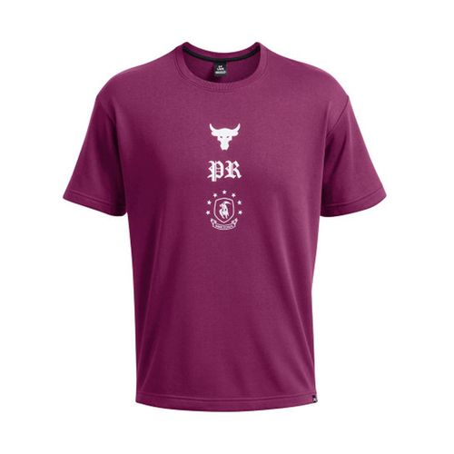 Under Armour Heren Project Rock Terrycloth T-shirt (Paars)