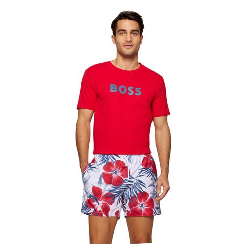 Boss Heren Hbw Logo T-Shirt (Helder rood)