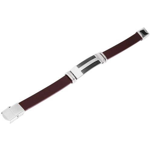 Armband ADELIA´S "Armband aus Leder 22 cm", braun, Armbänder, Herren, 22cm, Leder, Armband, Ein Geschenk, das Freude macht