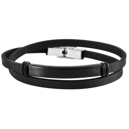 Wickelarmband ADELIA´S "Armband – Wickelarmband aus Leder 42 cm", schwarz, Armbänder, Damen, 42cm, Leder, Wickelarmband, Ein stilvolles Geschenk für besondere Momente