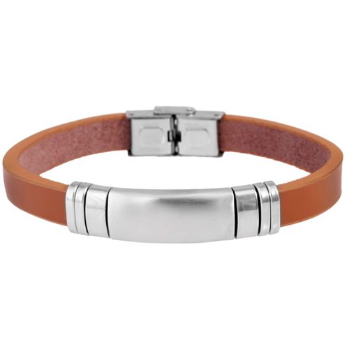 Armband ADELIA´S "Armband aus Leder 21 cm", braun, Armbänder, Damen, 21cm, Leder, Armband, Ideal als Geschenk – dezent und elegant