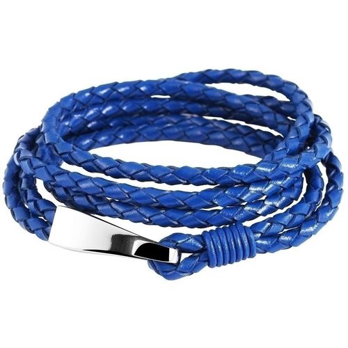 Wickelarmband ADELIA´S "Armband – Wickelarmband aus Leder 60 cm", blau, Armbänder, Damen, 60cm, Leder, Wickelarmband, Schöne Geschenkidee zum einen besonderen Tag