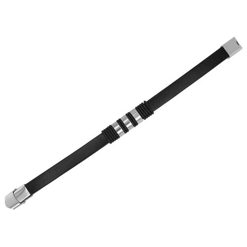 Armband ADELIA´S "Armband aus Leder 21,5 cm", schwarz, Armbänder, Herren, 22cm, Leder, Armband, Ein Geschenk, das Freude macht