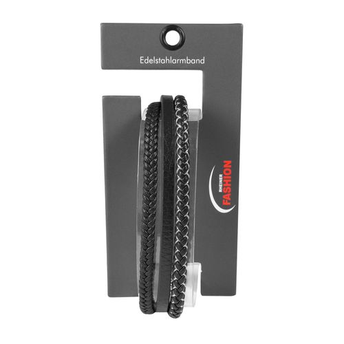 Armband ADELIA´S "Armband – Lederarmband aus Leder 21 cm", braun, Armbänder, Herren, 21cm, Leder, Armband, Ein Geschenk, das Freude macht