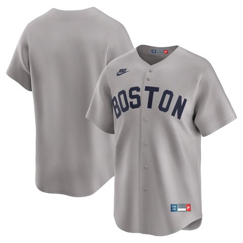 Baseballtrikot NIKE "Nike Trikot Boston Red Sox Nike MLB Limited Cooperstown", Mädchen, Gr. XL, grau, 100% Polyester, Trikots Baseballtrikot
