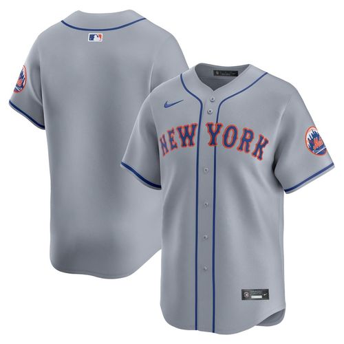 Baseballtrikot NIKE "Nike Trikot New York Mets Nike MLB Limited Road", Herren, Gr. M, grau, 100% Polyester, Trikots Baseballtrikot