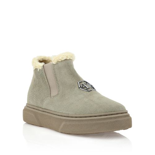 Eco Shearling Suede Anckle Boots