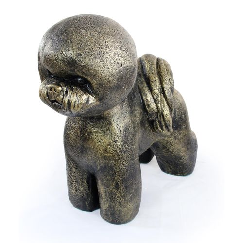 Bichon Frise, Gelockter Bichon, Tenneriffahündchen - Lebensgroße Hundestatue, Figur im Maßstab 1:1, Statue für den Garten von Art-Dog