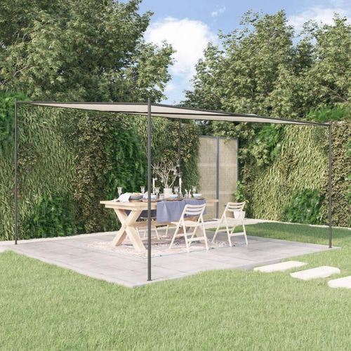 CLORIS Pavillon Weiß 4x4 m 180 g/m² Stoff und Stahl, 20,56 kg