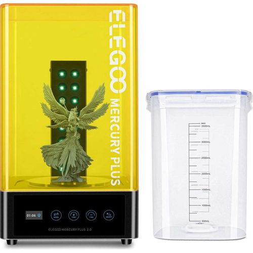 ELEGOO Mercury Plus 2.0 Reinigungs- und Aushärtungsstation für 3D-Druckmodelle, max. Aushärtungsgröße 140x165 mm