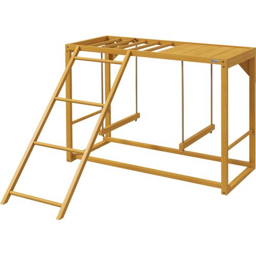 Hühner-Spielgerüst mit Schaukeln und Leiter, für 3-4 Hühner, Hühner-Klettergerüst aus Holz