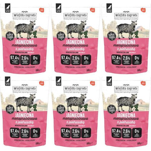 WIEJSKA ZAGRODA Monoprotein Lamb - Nassfutter für Hunde - 500g