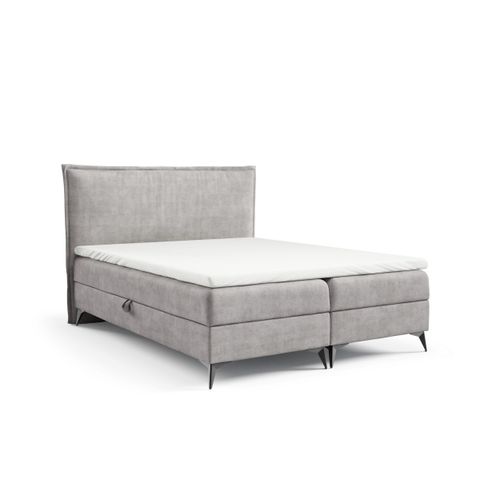 Boxspringbett 160 cm x 200 cm K16 SLIM mit Bettkasten, Samt Element 24, Bonellfederkern H3, Massivholz, gepolstertes Kopfteil, LieferungAufbaus