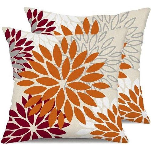 Dauerhaft ausdauernde Wasserdicht-Kissen - Außen Dekoration - 50x50 cm - Weinbergorange