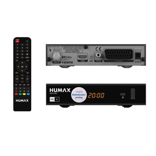 Humax Eco II HD+ Satellitenreceiver, HDTV, HDMI, SCART, USB