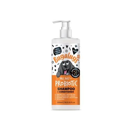 Bugalugs Probiotic Hundeshampoo mit Prä-, Pro- & Postbiotika – Sanfte Haut- und Fellpflege für Hunde