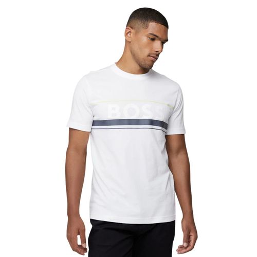 Boss Heren Iconic Zone T-Shirt (Wit)