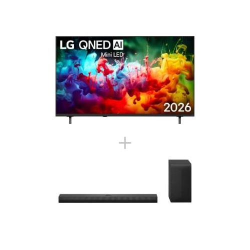 LG 55″ QNED AI QNED7E Mini LED 4K Smart TV 2026 + 3.1.1 Kanal TV Soundbar DS70TY mit Dolby Atmos 55QNED7EB3C.DS70001