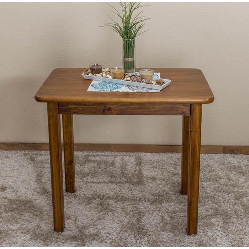 Esszimmertisch 80 cm breit, 75 cm hoch, 50 cm tief, mit organischen Lacken