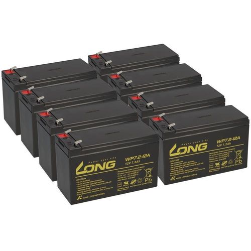 8x Kung Long WP7,2-12A F2 AGM-Akkus 12V 7,2Ah – passend für APC-, Dell- und HP-USV-Modelle mit passender Akkukonfiguration