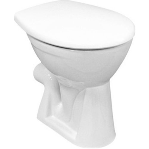VIGOUR CLIVIA Stand WC +6 cm Behindertengerecht Boden stehend erhöhte Toilette mit SoftClose WC-Sitz, weiß