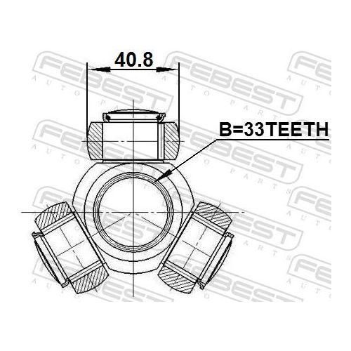 FEBEST Tripodestern, Antriebswelle 0216j11 für NISSAN