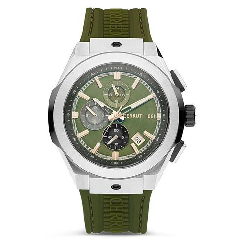Cerruti Ruscello Armbanduhr mit Edelstahlgehäuse, Olive