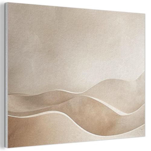 MuchoWow Akustikbild, Beige, Kunststoff, Rechteckig, 80x60x0.9 cm, Tapeten & Wandverkleidungen, Akustikpaneele