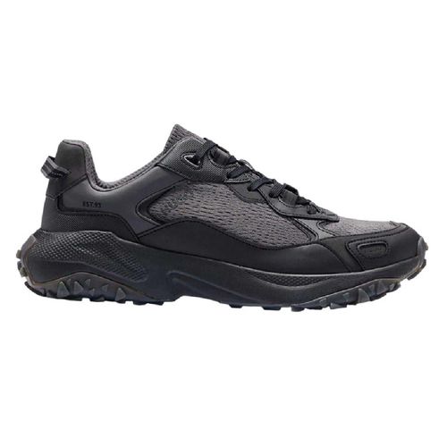 Hugo Heren Cyrus Logo Laaggesneden Trainers (Houtskool)