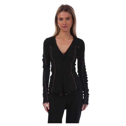 Diesel Dames/Dames T-Ribas top met schulpranden (Zwart)