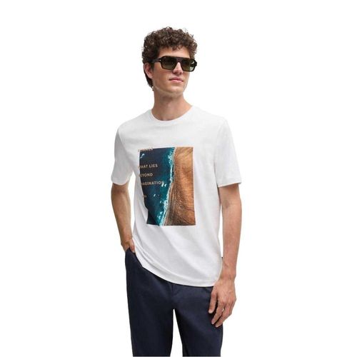 Boss Heren Wat Ligt Achter Verbeelding T-Shirt (Wit)