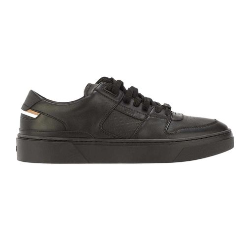 Boss Heren Gary Leren Platte Trainers (Zwart)
