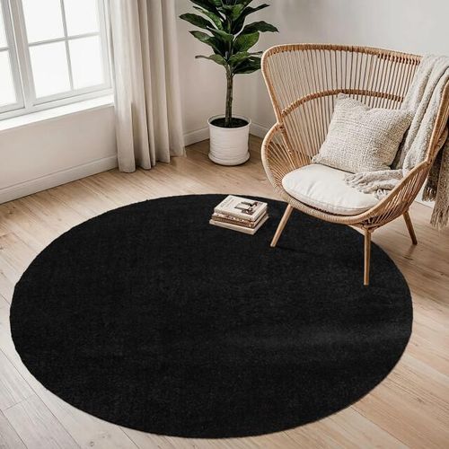 Muratap Comfy soft rond effen vloerkleed wasbaar uni 240 cm rond