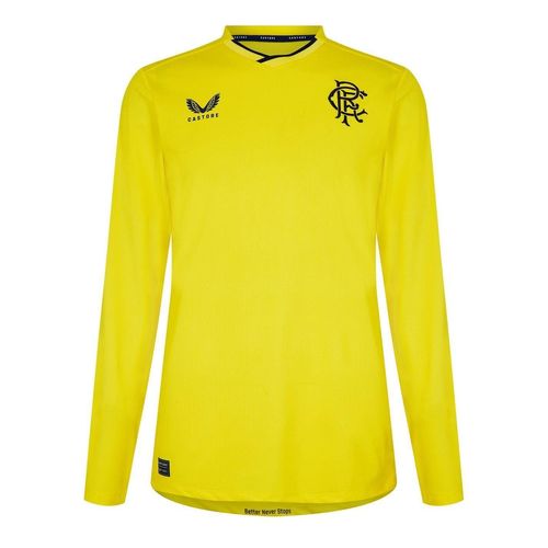 Castore Heren Rangers FC T-shirt met lange mouwen (Geel)