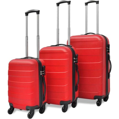 3-tlg. Hartschalenkoffer-Set Rot 45,5/55/66 cm