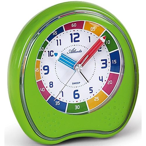 Kinderwecker ATLANTA "1953-6", grün, Wecker, Kinder, Quarzwecker, Lernwecker, Geschenkidee