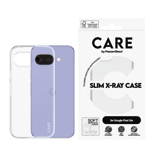 CARE BY PANZERGLASS Handyhülle "SLIM X-Ray Case für Google Pixel 10a", transparent, Google Pixel 10a, Hüllen, Backcover, Schutzhülle, Handyschutzhülle, Case, Schutzcase, stoßfest
